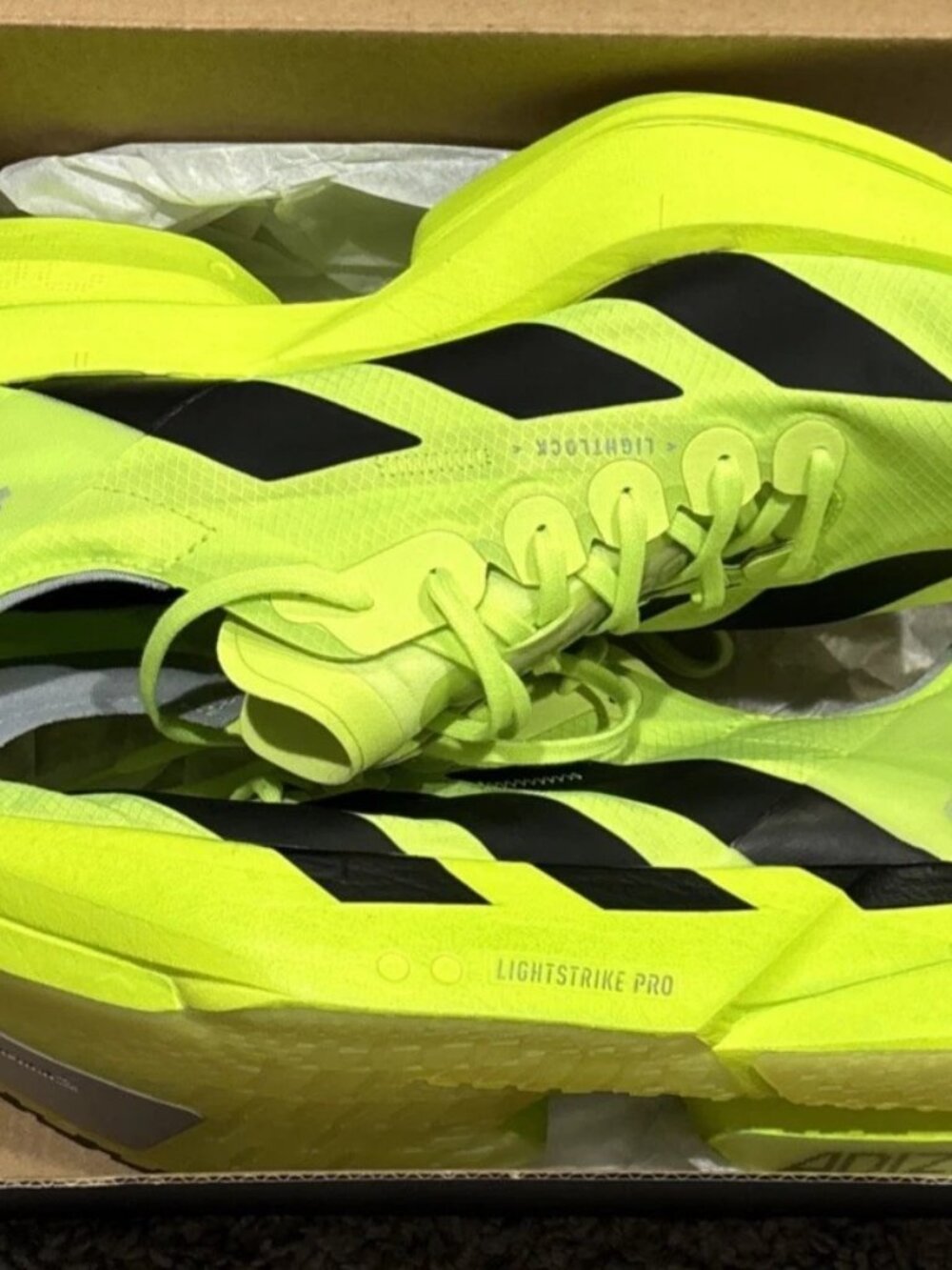Size 9-adidas Adizero Adios Pro 4 Lucid Lemon Black JR6364